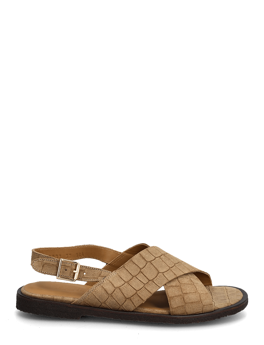 ANGULUS - Sandals - flat - open toe - op - flache sandalen - 4639 dessert croco - 2