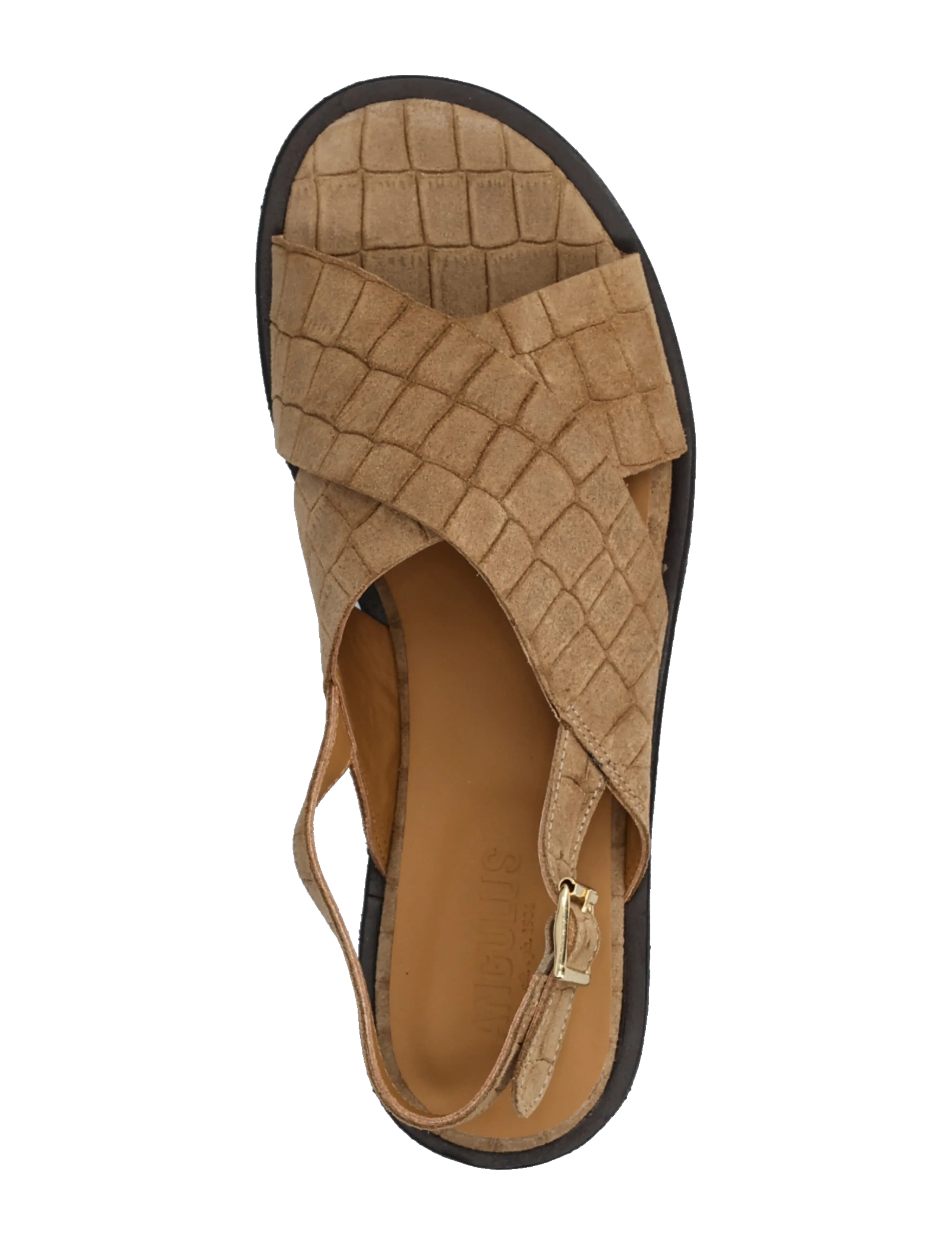 ANGULUS - Sandals - flat  - open toe - op - platta sandaler - 4639 dessert croco - 3