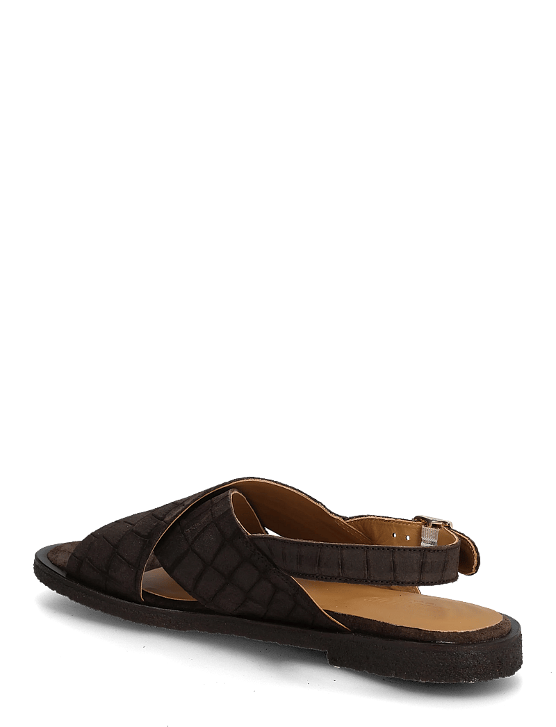 ANGULUS - Sandals - flat - open toe - op - flade sandaler - 4640 dark brown croco - 2