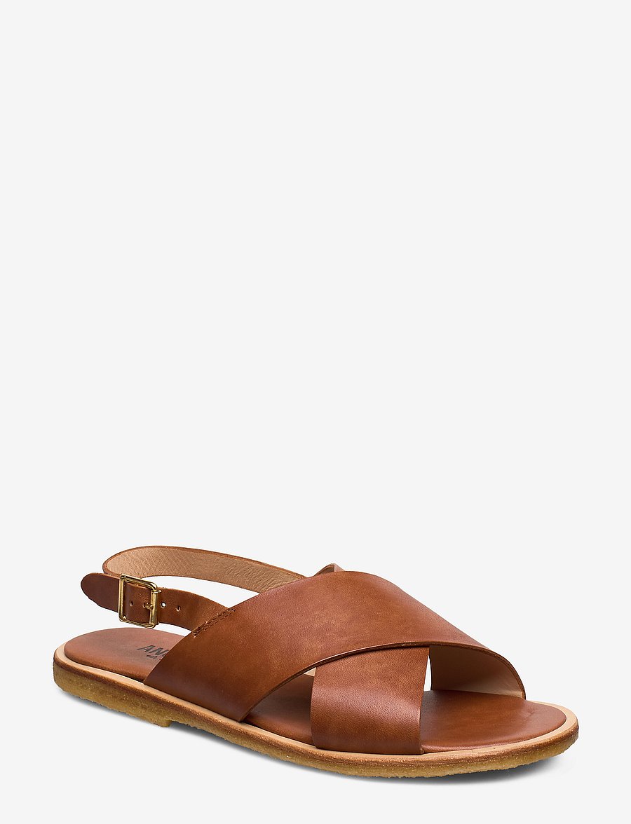 ANGULUS - Sandals - flat - open toe - op - platta sandaler - 1789 tan - 1
