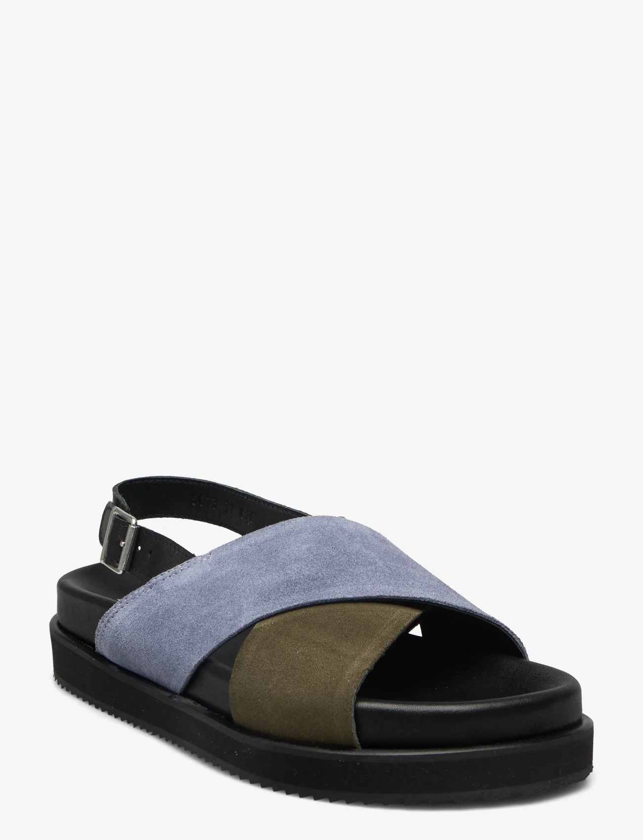 ANGULUS - Sandals - flat - open toe - op - flate sandaler - 1604/2244/2242 black/green/lig - 0