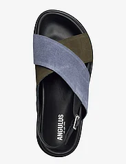 ANGULUS - Sandals - flat - open toe - op - flache sandalen - 1604/2244/2242 black/green/lig - 3