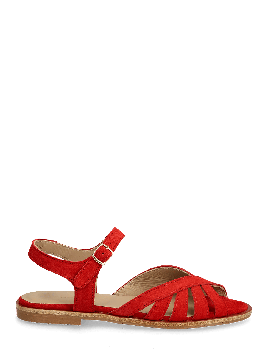 ANGULUS - Sandals - flat - open toe - op - kontsata sandaalid - 4608 red coral - 1