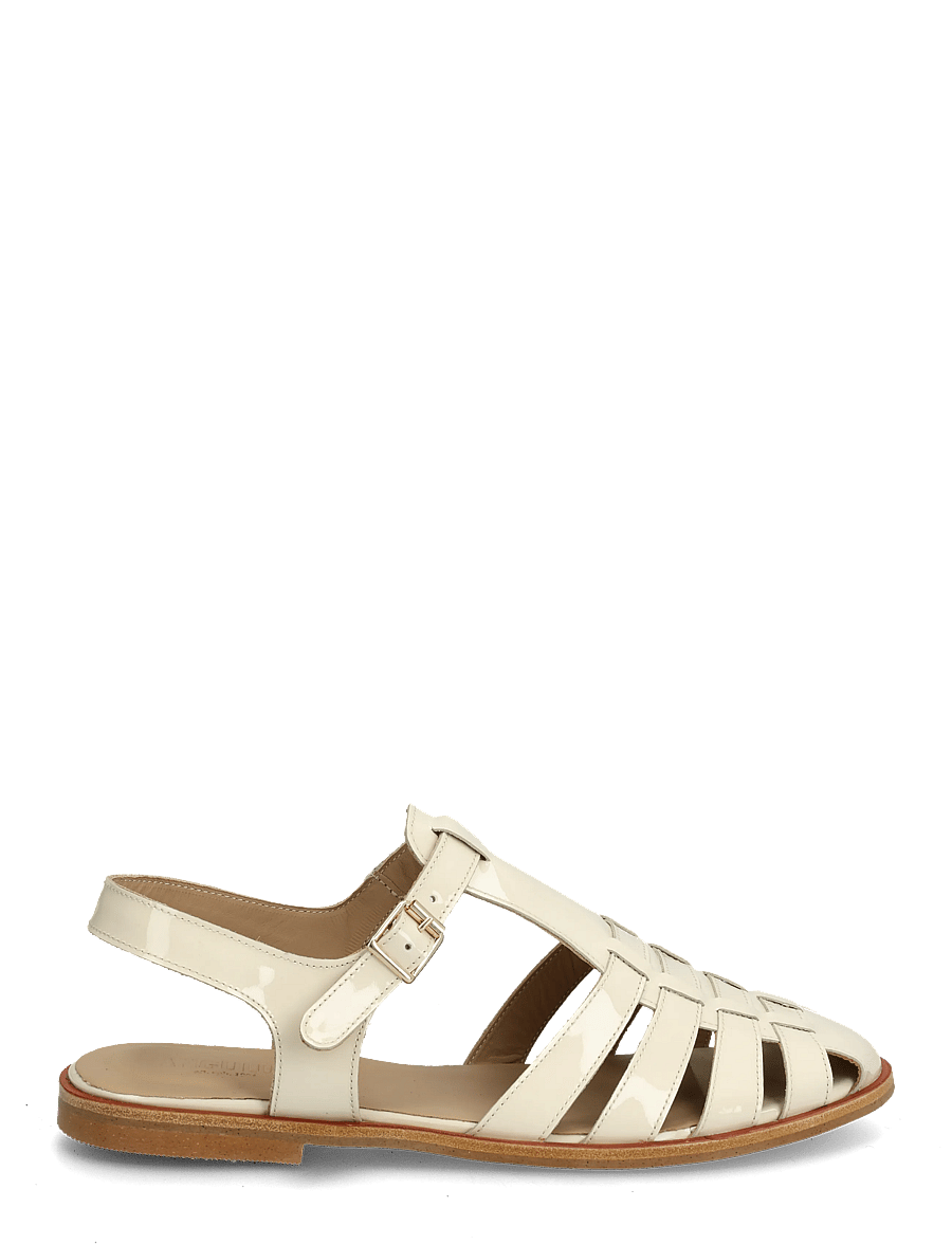 ANGULUS - Sandals - flat - closed toe - op - gladiatorsandaler - 2362 buttermilk - 1
