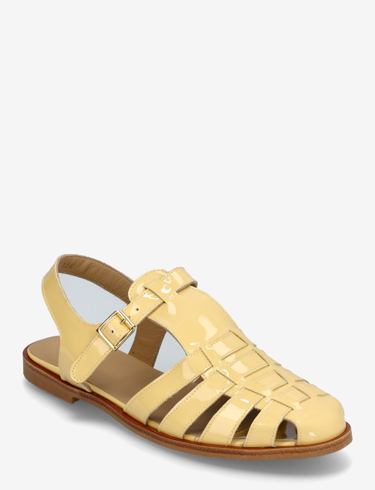 ANGULUS - Sandals - flat  - closed toe - op - flache sandalen - 3610 mellow yellow - 0
