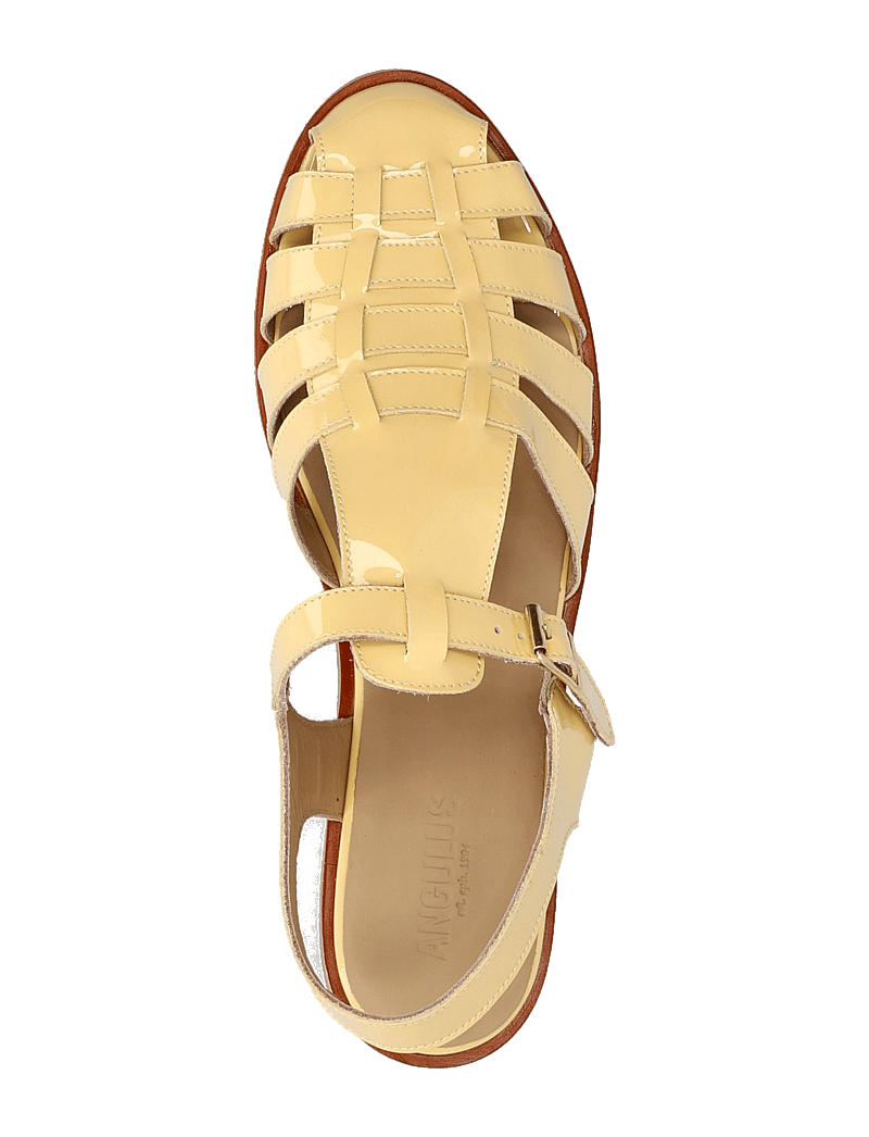 ANGULUS - Sandals - flat - closed toe - op - platta sandaler - 3610 mellow yellow - 3