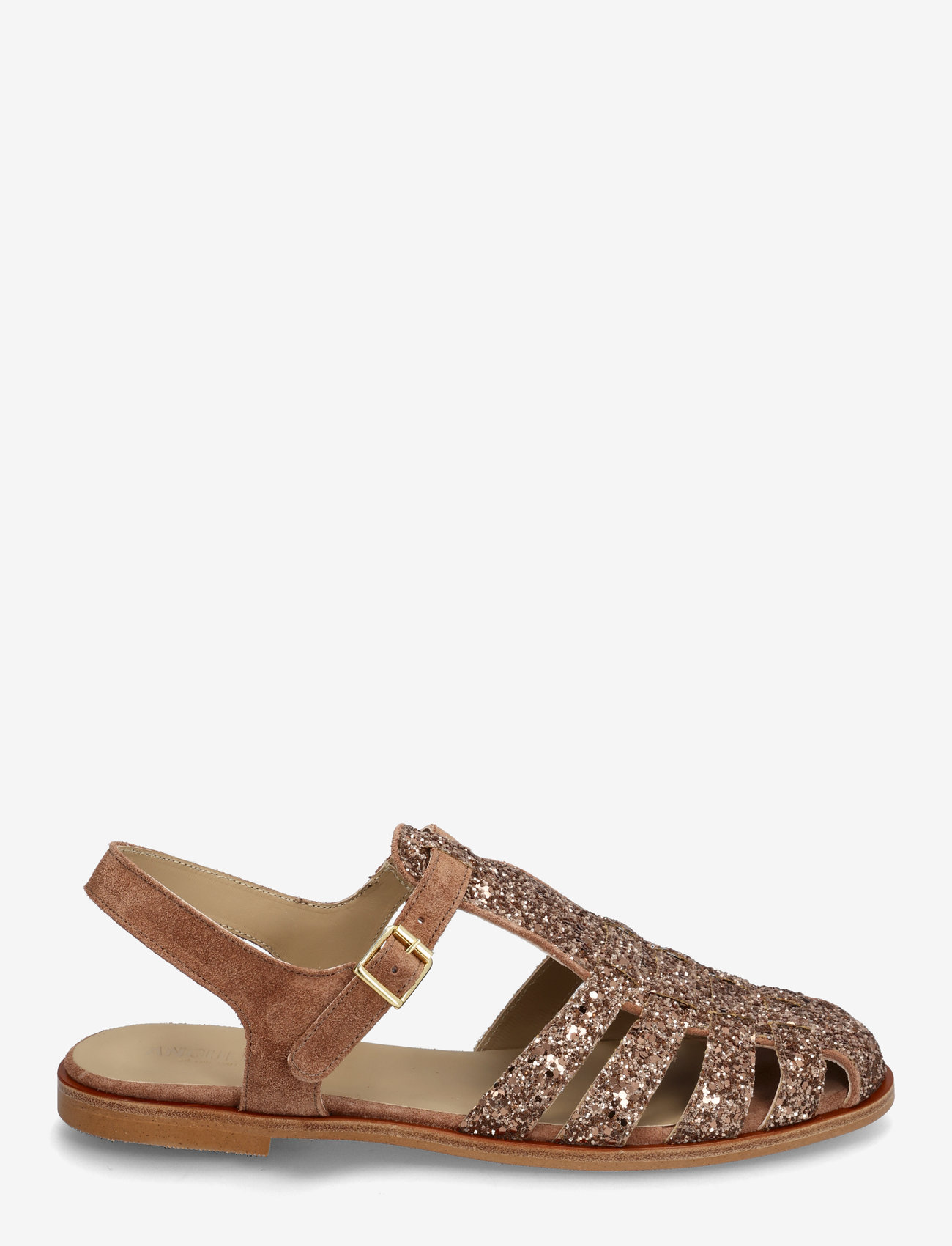ANGULUS - Sandals - flat  - closed toe - op - flache sandalen - 3297/3232 clay glitter/clay - 1