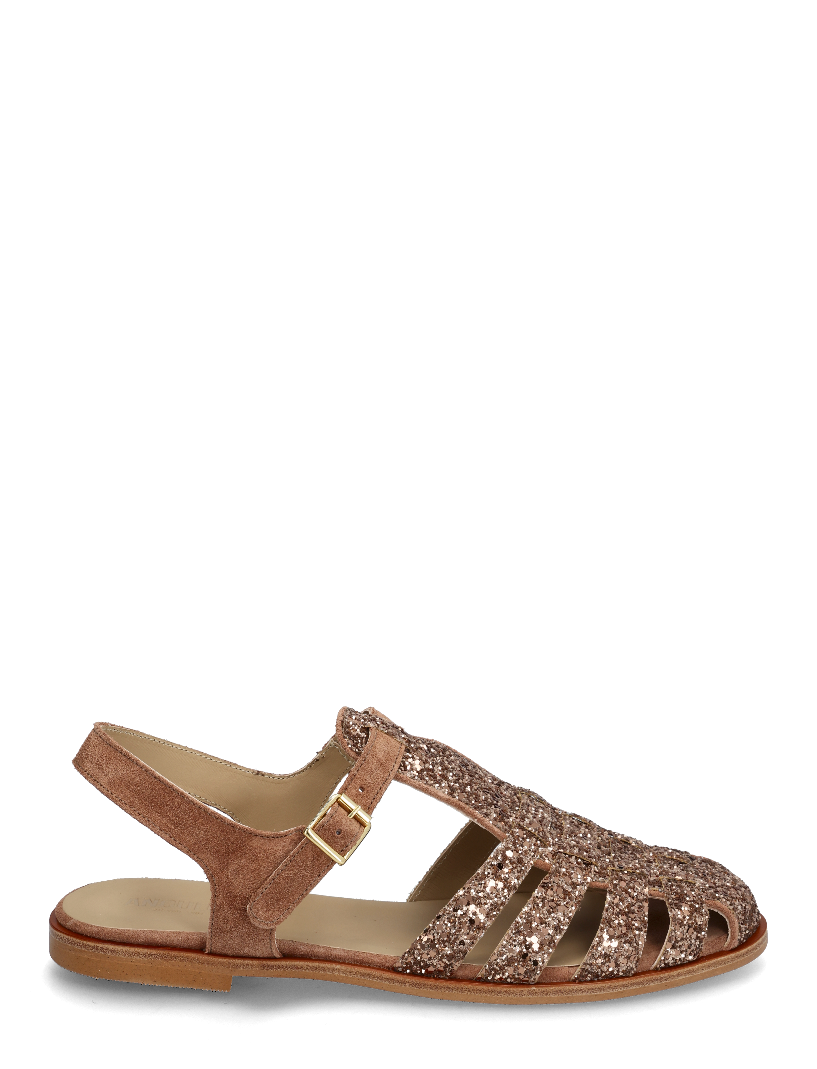 ANGULUS - Sandals - flat - closed toe - op - kvinnor - 3297/3232 clay glitter/clay - 1