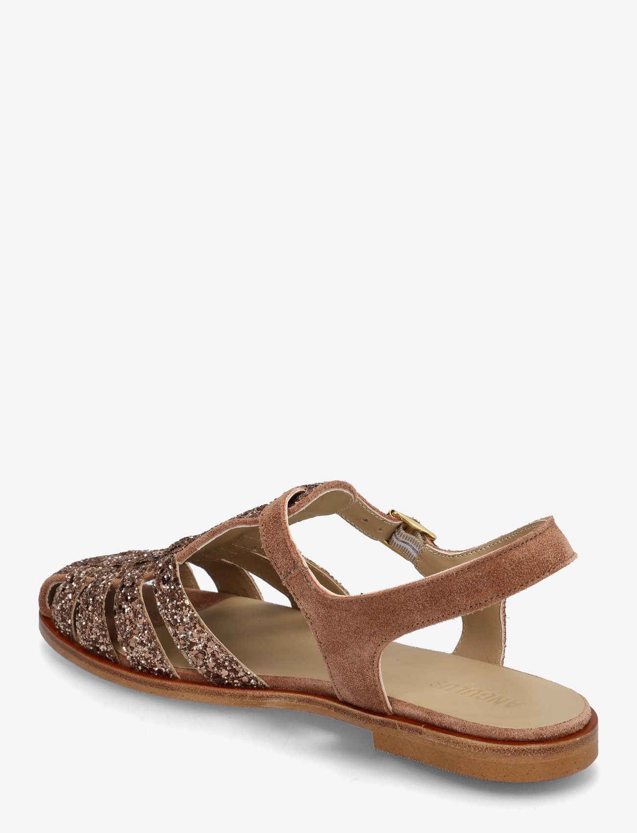 ANGULUS - Sandals - flat  - closed toe - op - flache sandalen - 3297/3232 clay glitter/clay - 2