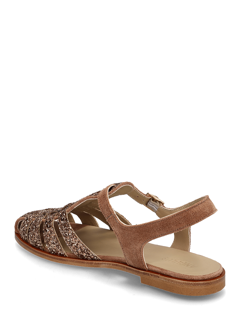 ANGULUS - Sandals - flat - closed toe - op - flade sandaler - 3297/3232 clay glitter/clay - 2