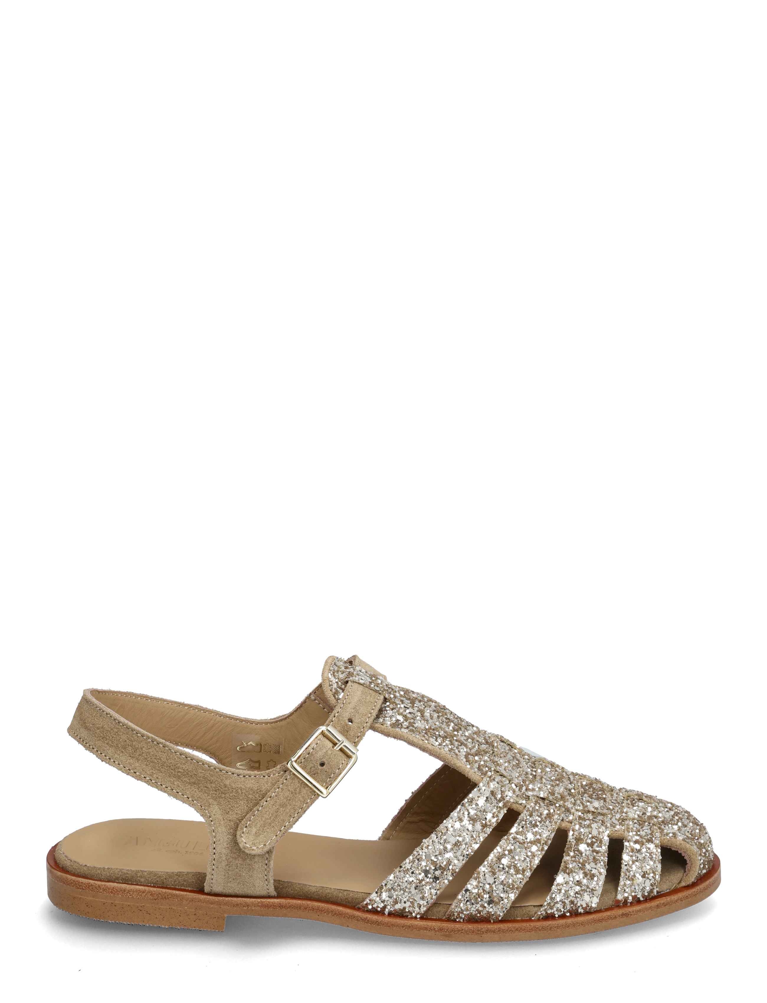 ANGULUS - Sandals - flat - closed toe - op - kvinnor - 3618/2217 champagne glitter/sa - 1