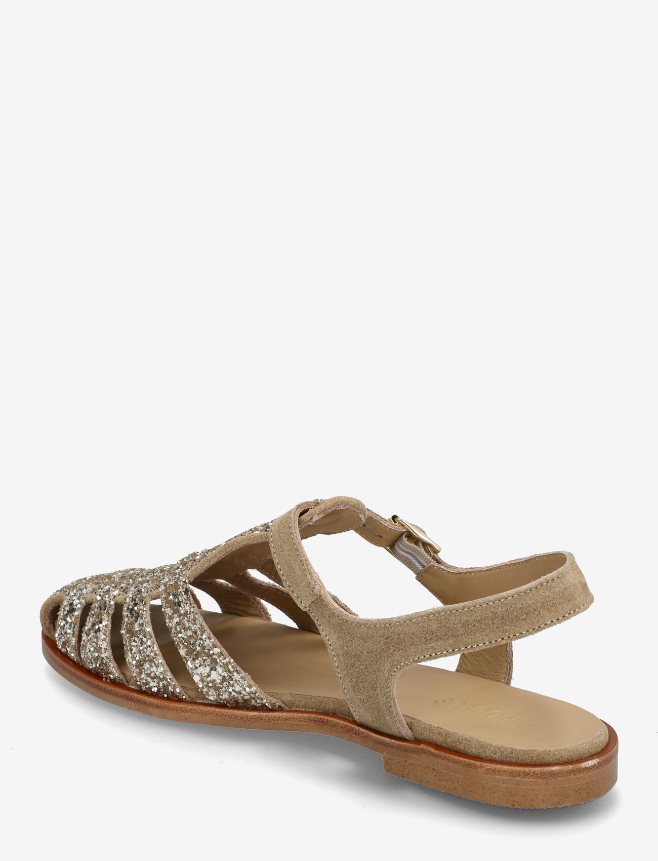 ANGULUS - Sandals - flat  - closed toe - op - flache sandalen - 3618/2217 champagne glitter/sa - 2