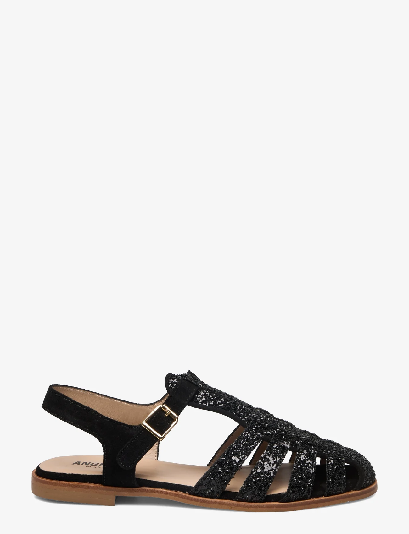 ANGULUS - Sandals - flat - closed toe - op - juhlamuotia outlet-hintaan - 2486/1163 black glit/black - 1