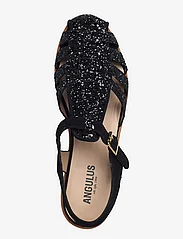 ANGULUS - Sandals - flat - closed toe - op - party wear at outlet prices - 2486/1163 black glit/black - 3