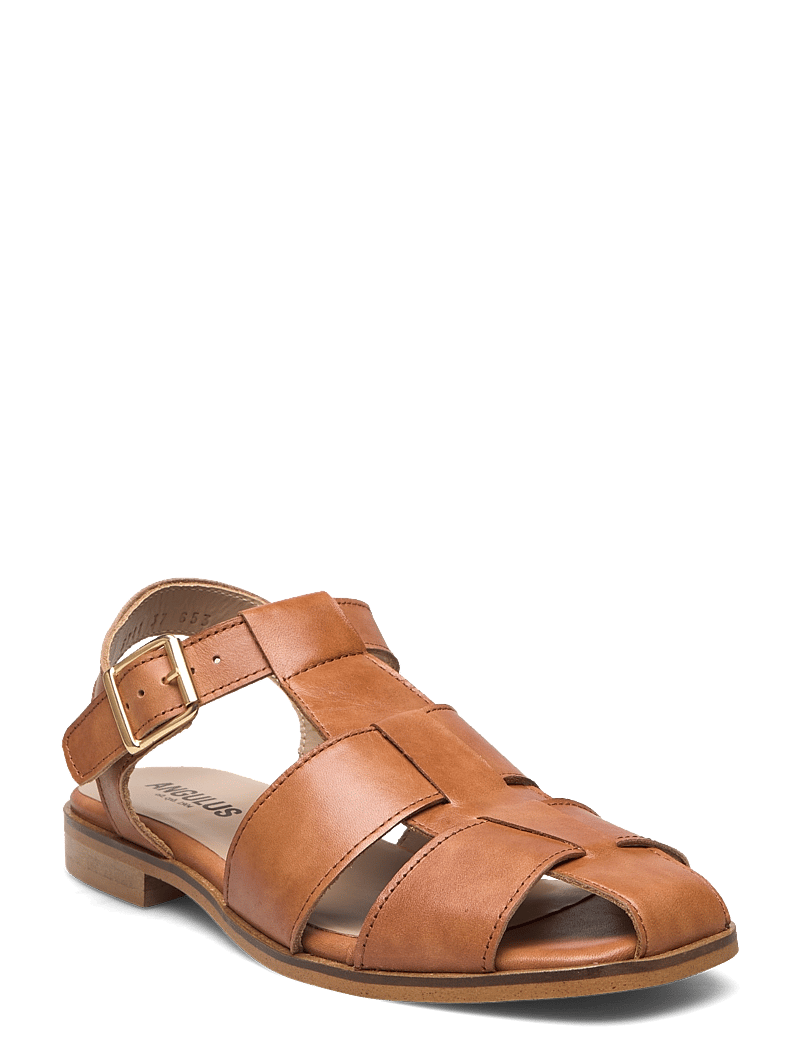 ANGULUS - Sandals - flat - flache sandalen - 1789 tan - 0