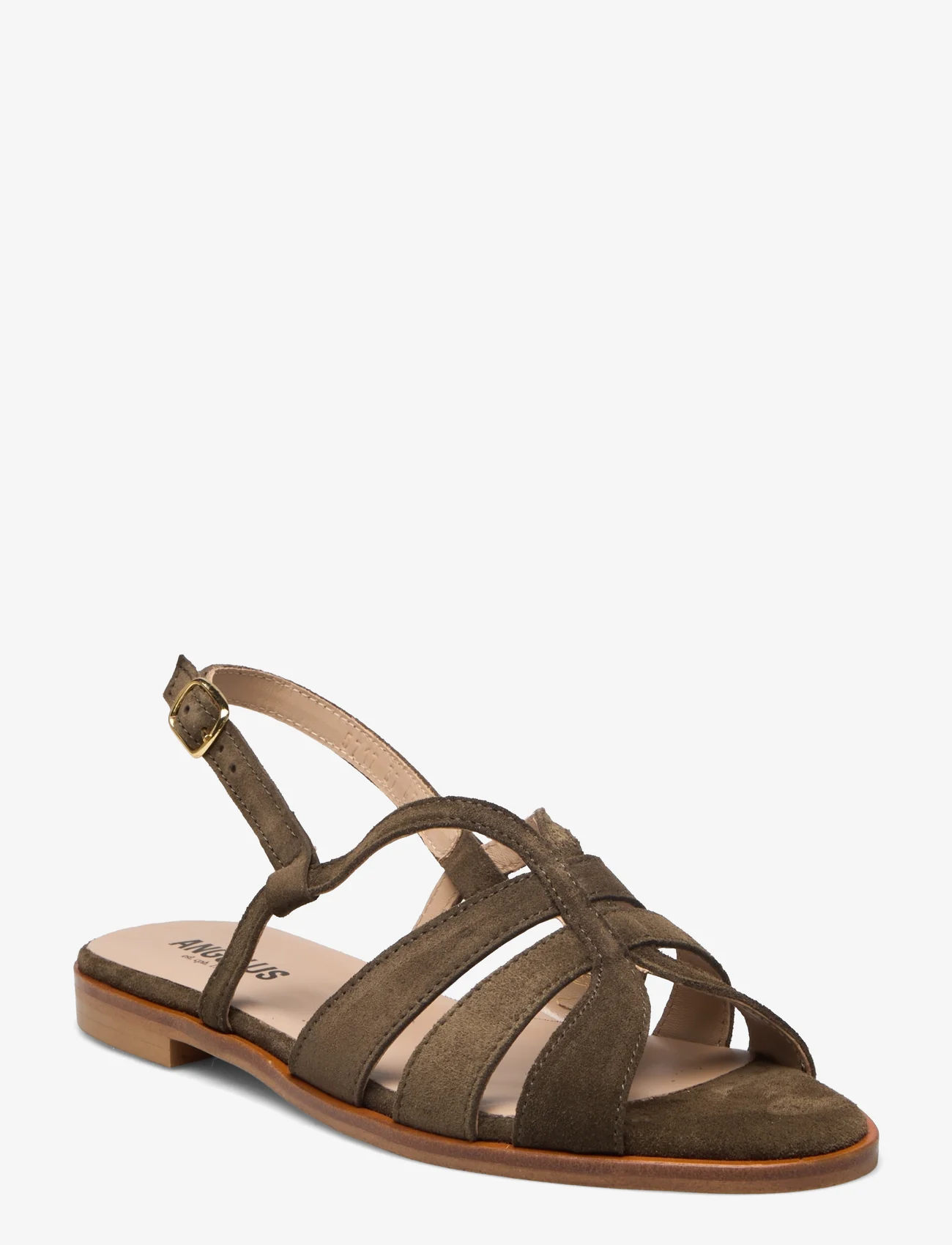 ANGULUS - Sandals - flat - open toe - op - platta sandaler - 2214 dark olive - 0
