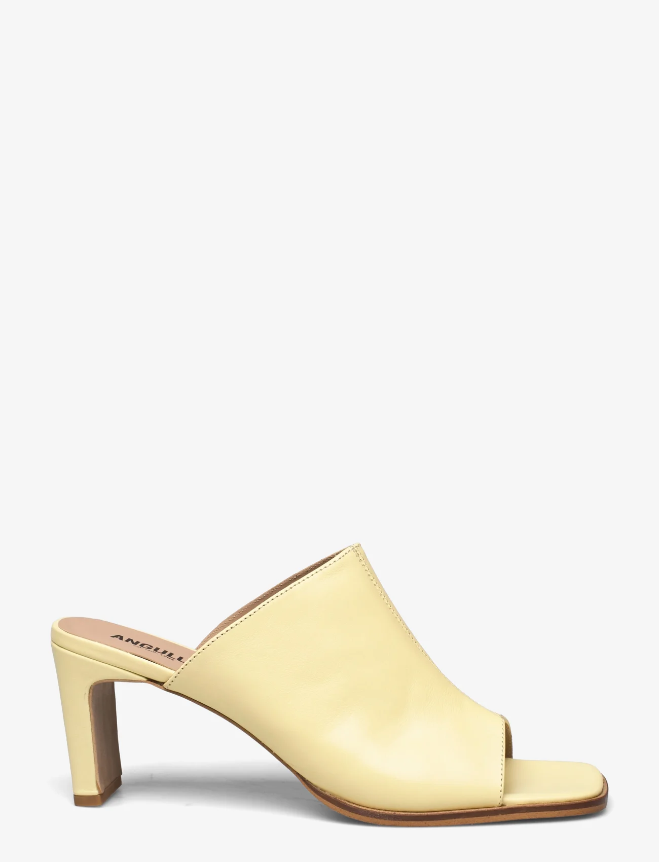 ANGULUS - Sandals - Block heels - mules med klack - 1495 light yellow - 1