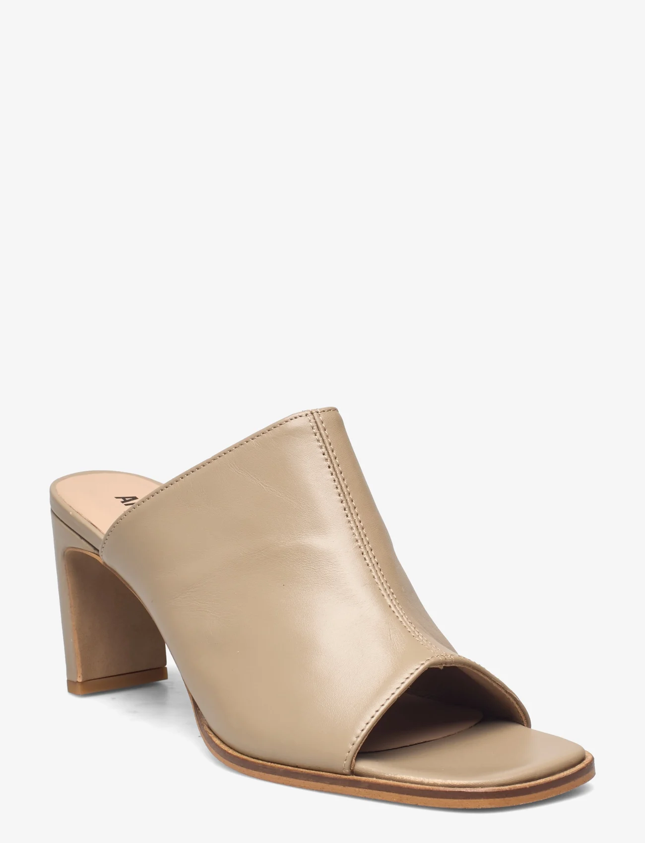 ANGULUS - Sandals - Block heels - mules med klack - 1571 beige - 0