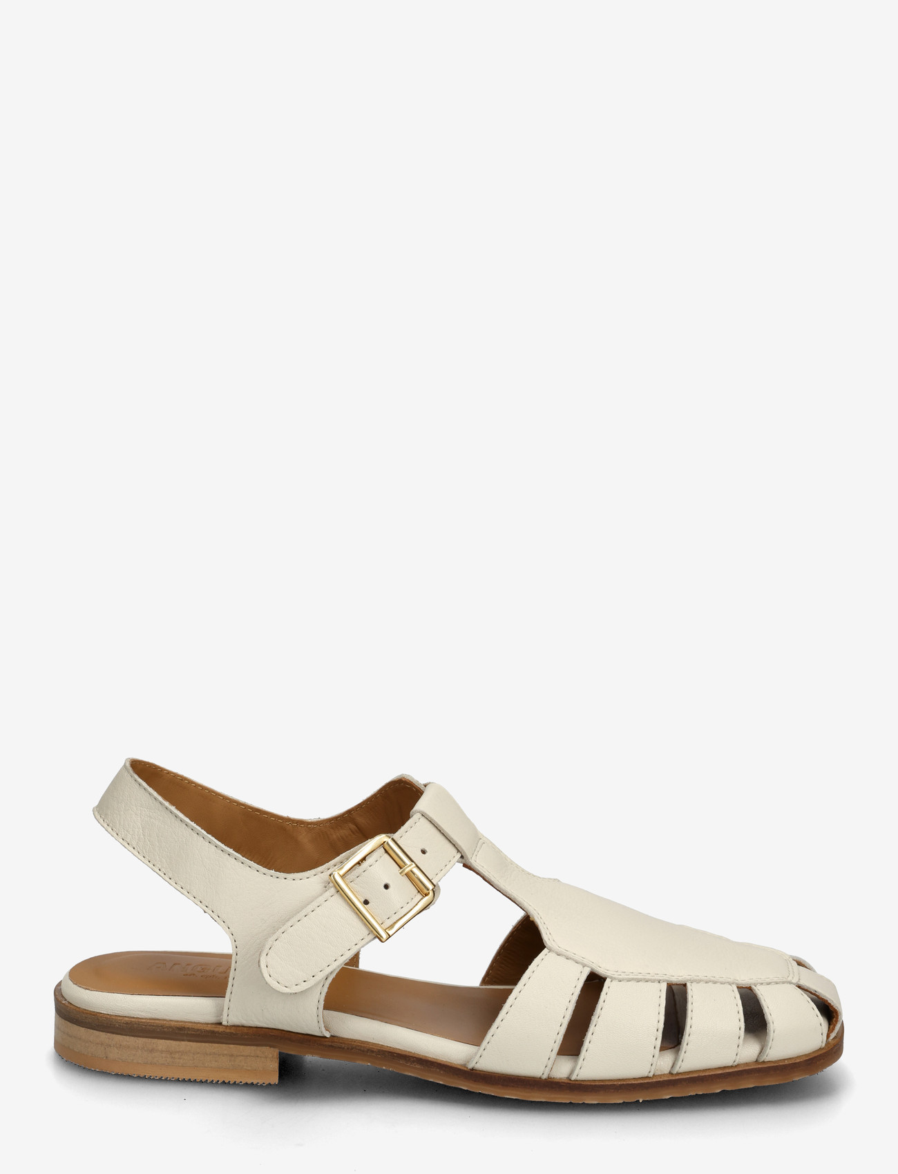 ANGULUS - Sandals - flat  - closed toe - op - gladiator-sandalen - 4636 oatmilk - 1