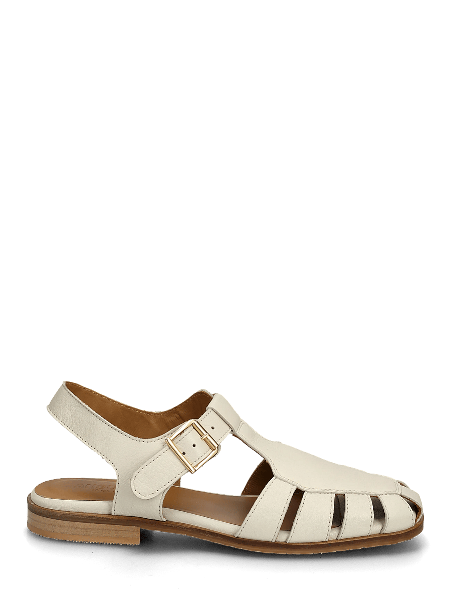 ANGULUS - Sandals - flat - closed toe - op - gladiator sandals - 4636 oatmilk - 1