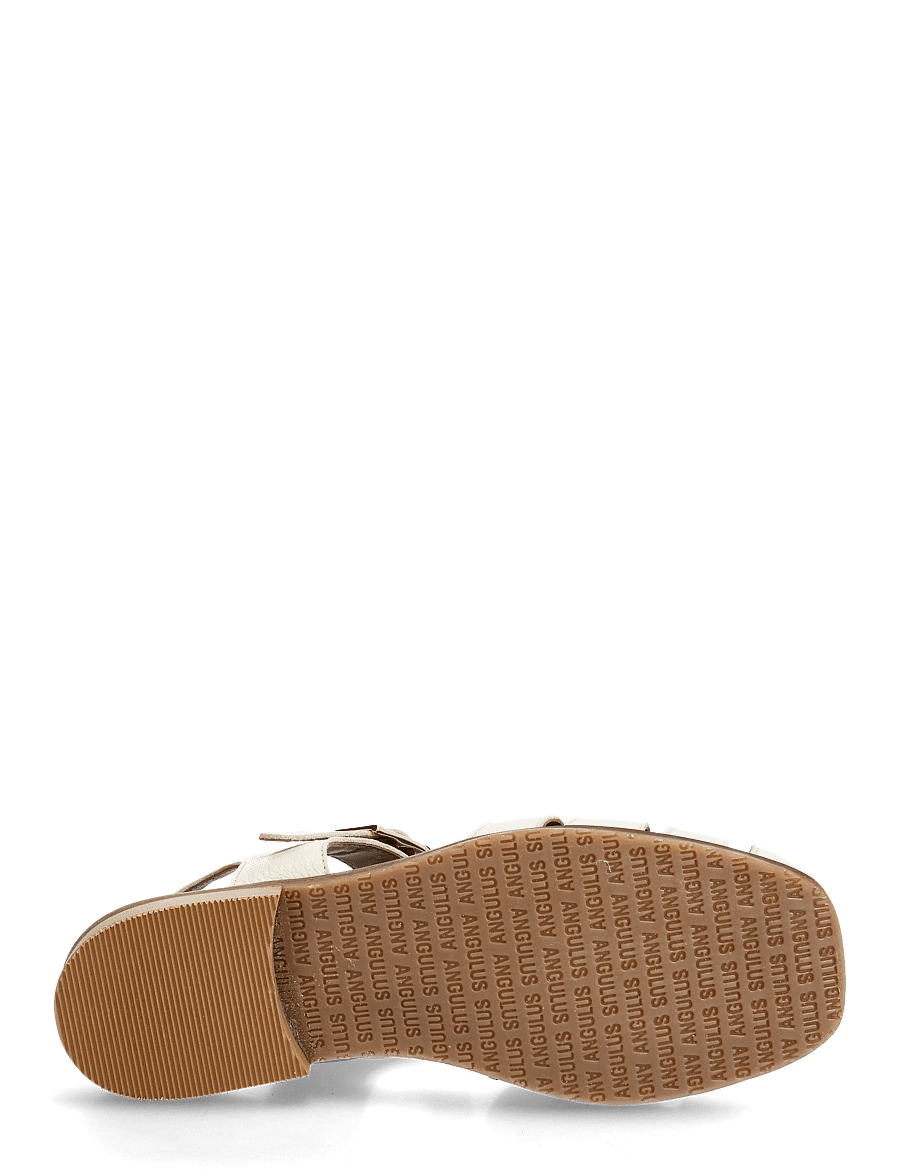 ANGULUS - Sandals - flat - closed toe - op - gladiator sandals - 4636 oatmilk - 4