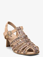 ANGULUS - Sandals - Block heels - festtøj til outletpriser - 2488/1149 multi glitter/sand - 0