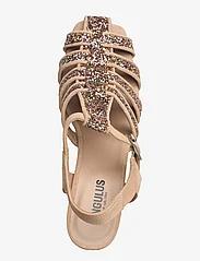ANGULUS - Sandals - Block heels - festkläder till outletpriser - 2488/1149 multi glitter/sand - 3