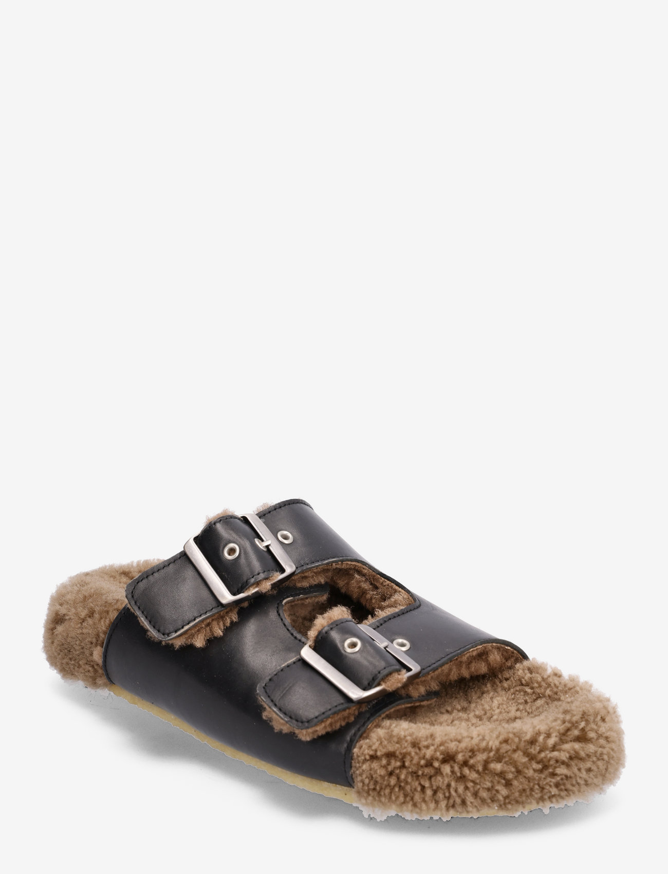 ANGULUS - Sandals - flat - closed toe - op - flache sandalen - 2010/1604 brown/black - 0