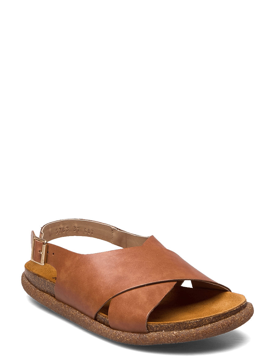 ANGULUS - Sandals - flat - open toe - op - flache sandalen - 1789 tan - 0
