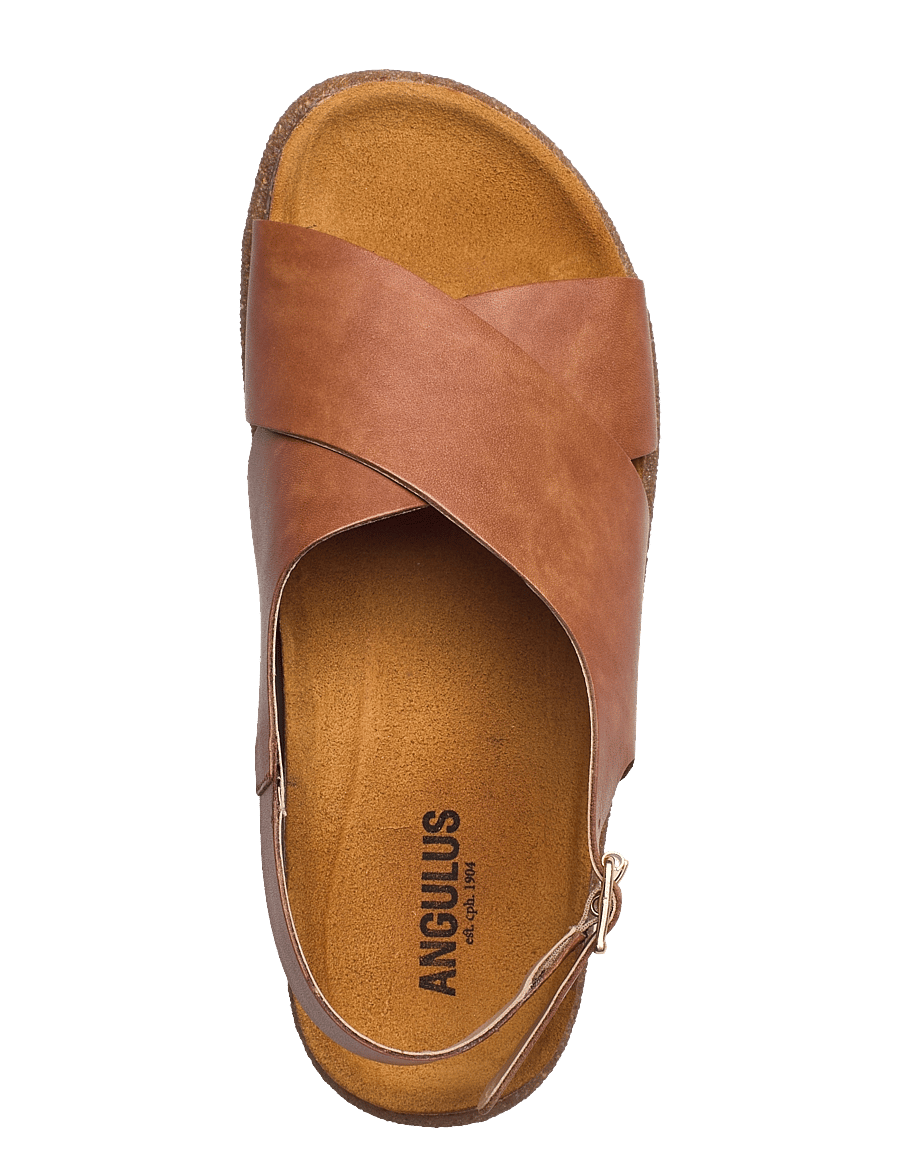 ANGULUS - Sandals - flat - open toe - op - flache sandalen - 1789 tan - 3