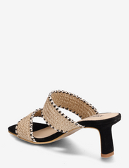 ANGULUS - Sandals - Block heels - festkläder till outletpriser - 2062/1163 raffia black - 2