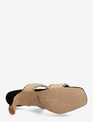 ANGULUS - Sandals - Block heels - festkläder till outletpriser - 2062/1163 raffia black - 4