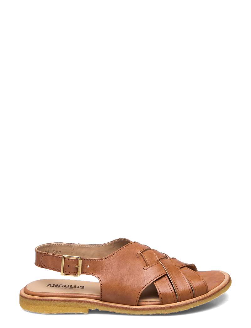 ANGULUS - Sandals - flat - open toe - op - kontsata sandaalid - 1789 tan - 1