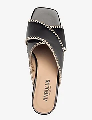 ANGULUS - Sandals - Block heels - pantoletten mit absätzen - 1835 black - 3