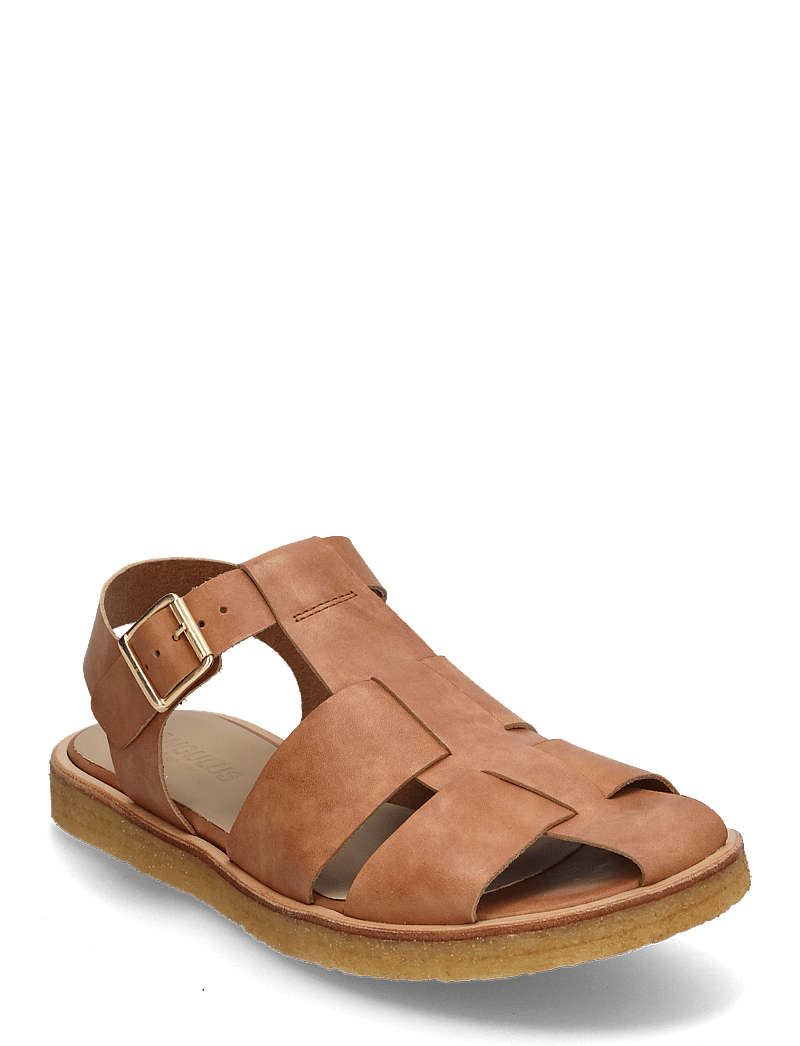 ANGULUS - Sandals - flat - closed toe - op - flat sandals - 3637 tan - 0