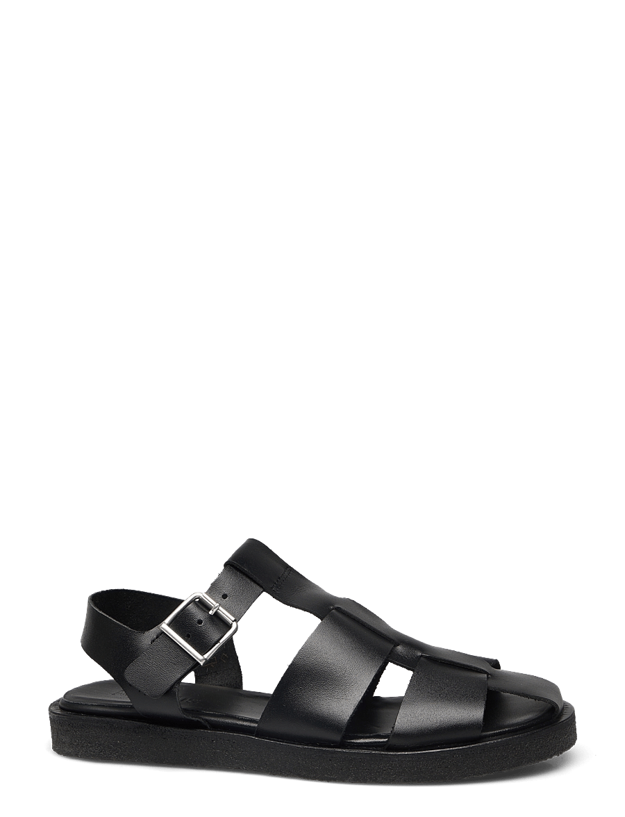 ANGULUS - Sandals - flat - closed toe - op - flache sandalen - 1785 black - 1