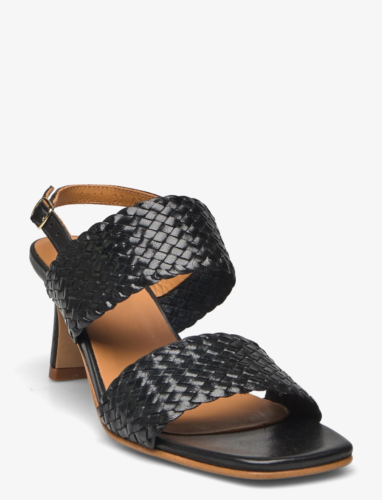 ANGULUS - Sandals - Block heels - sandały na obcasie - 2072/1604 black/black - 0