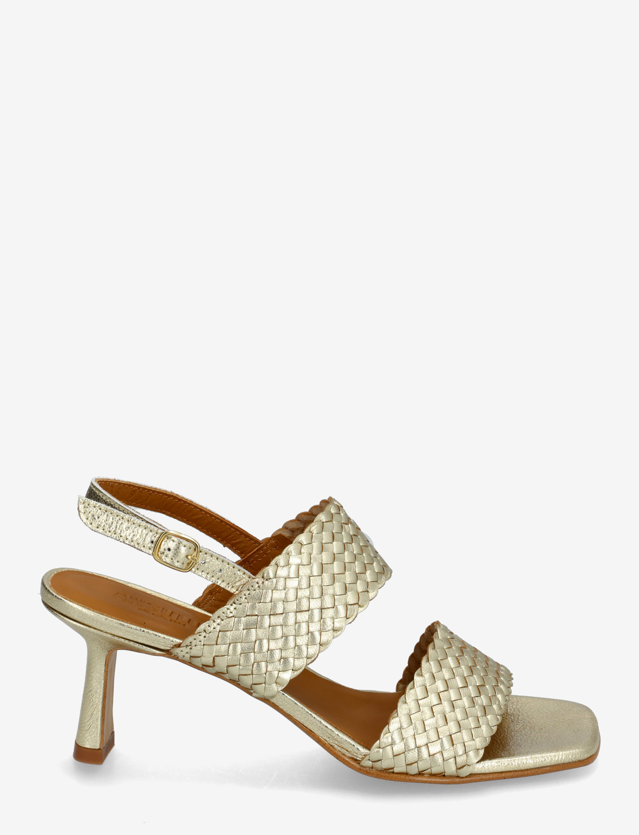 ANGULUS - Sandals - Block heels - sandaletten - 3612 gold braid - 1