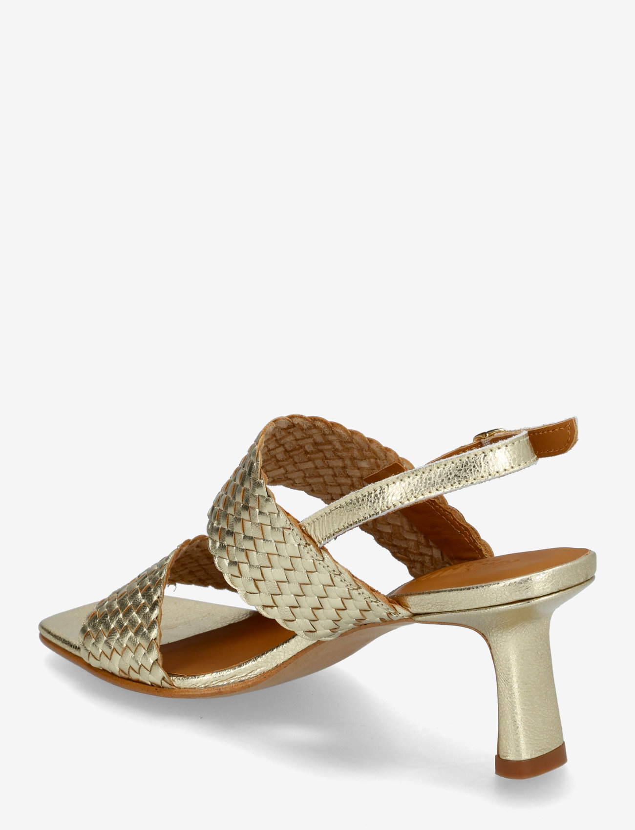 ANGULUS - Sandals - Block heels - sandaletten - 3612 gold braid - 2