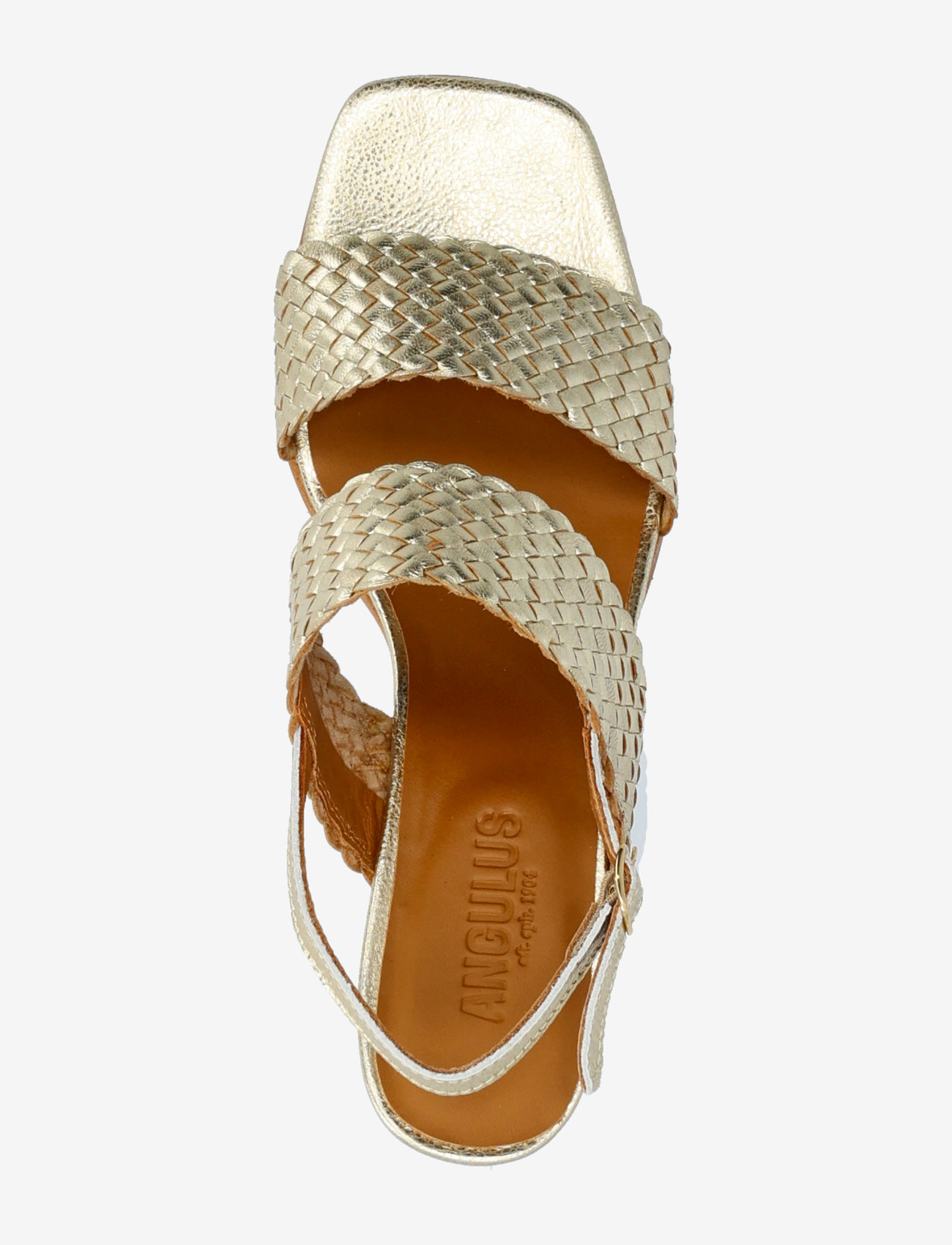 ANGULUS - Sandals - Block heels - sandaletten - 3612 gold braid - 3