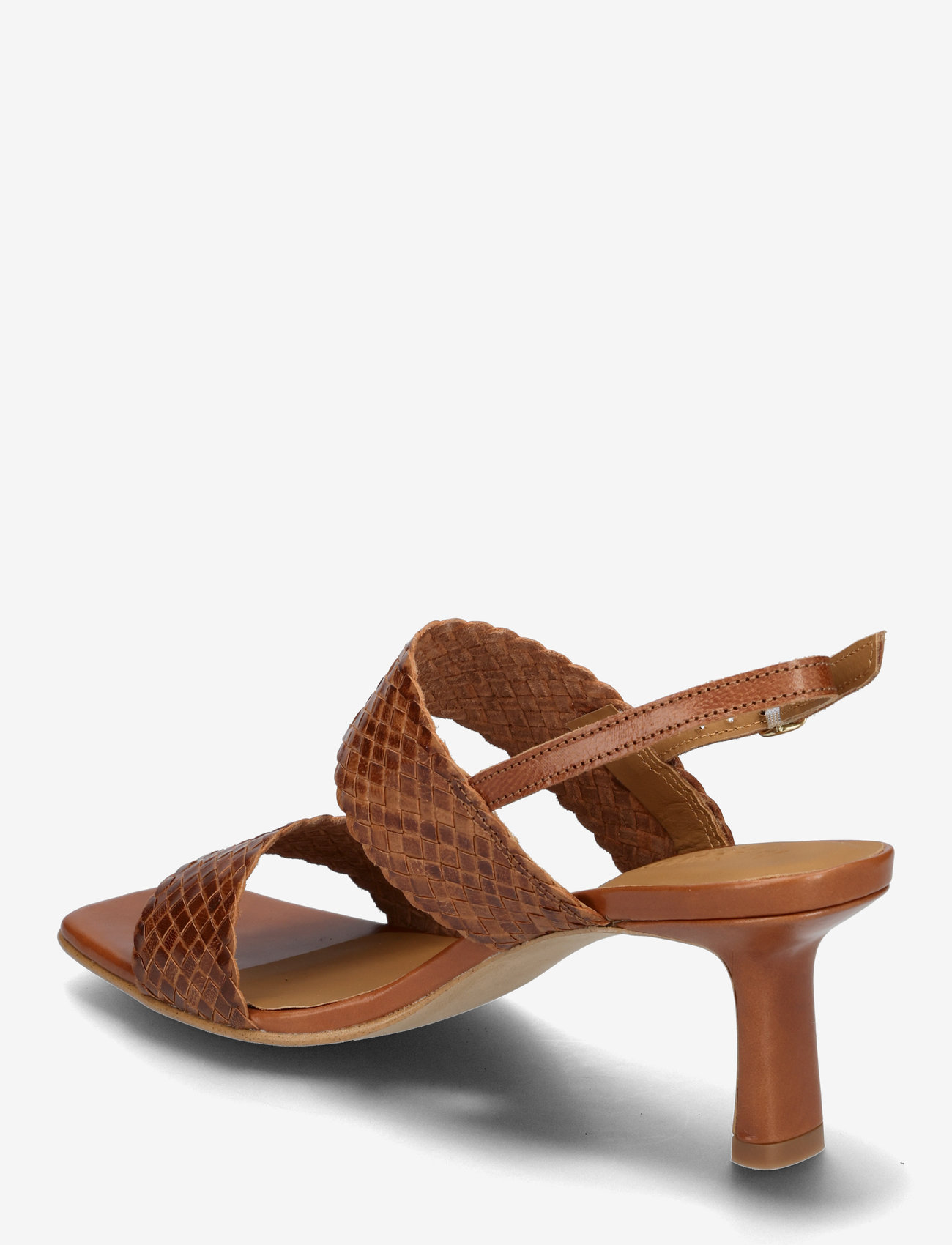 ANGULUS - Sandals - Block heels - heeled sandals - 3614 tan braid - 2
