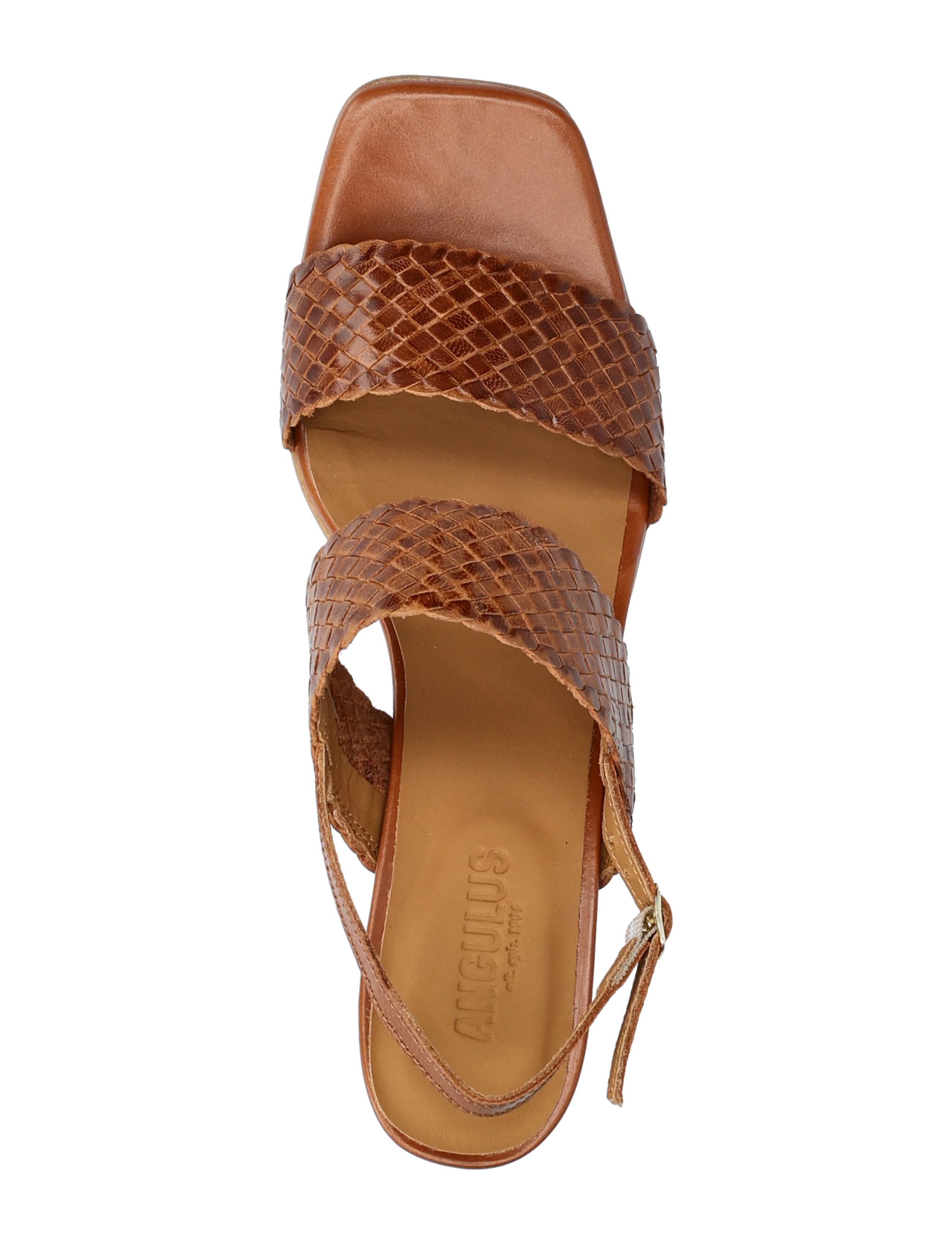 ANGULUS - Sandals - Block heels - peoriided outlet-hindadega - 3614 tan braid - 3