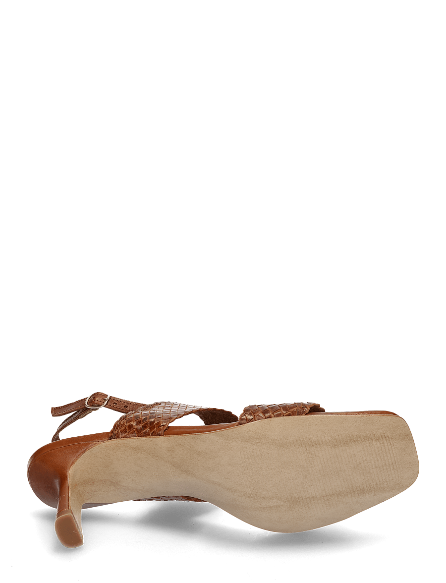 ANGULUS - Sandals - Block heels - sandales à talons - 3614 tan braid - 4