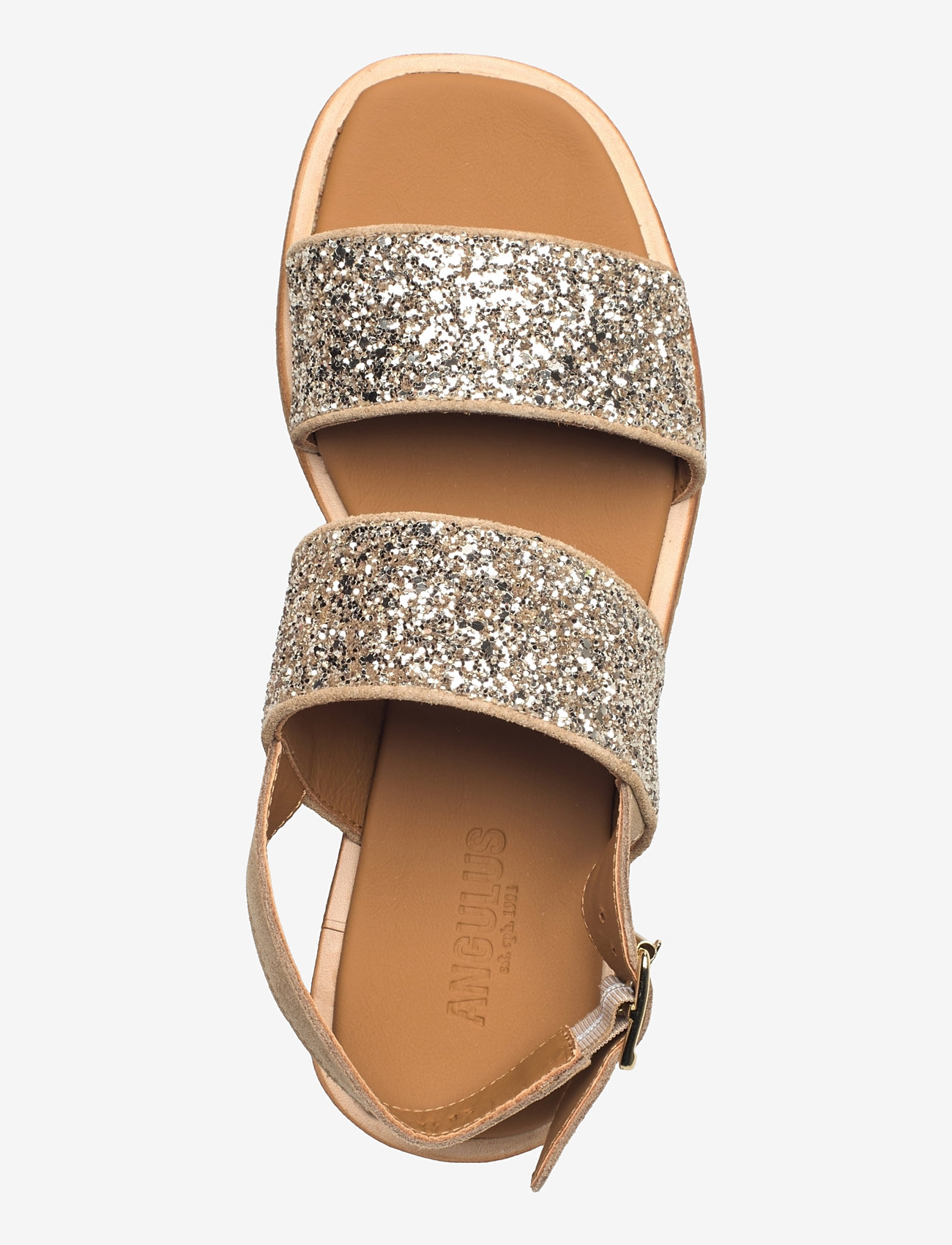 ANGULUS - Sandals - flat - flade sandaler - 2217/3618 sand/champagne glitt - 3