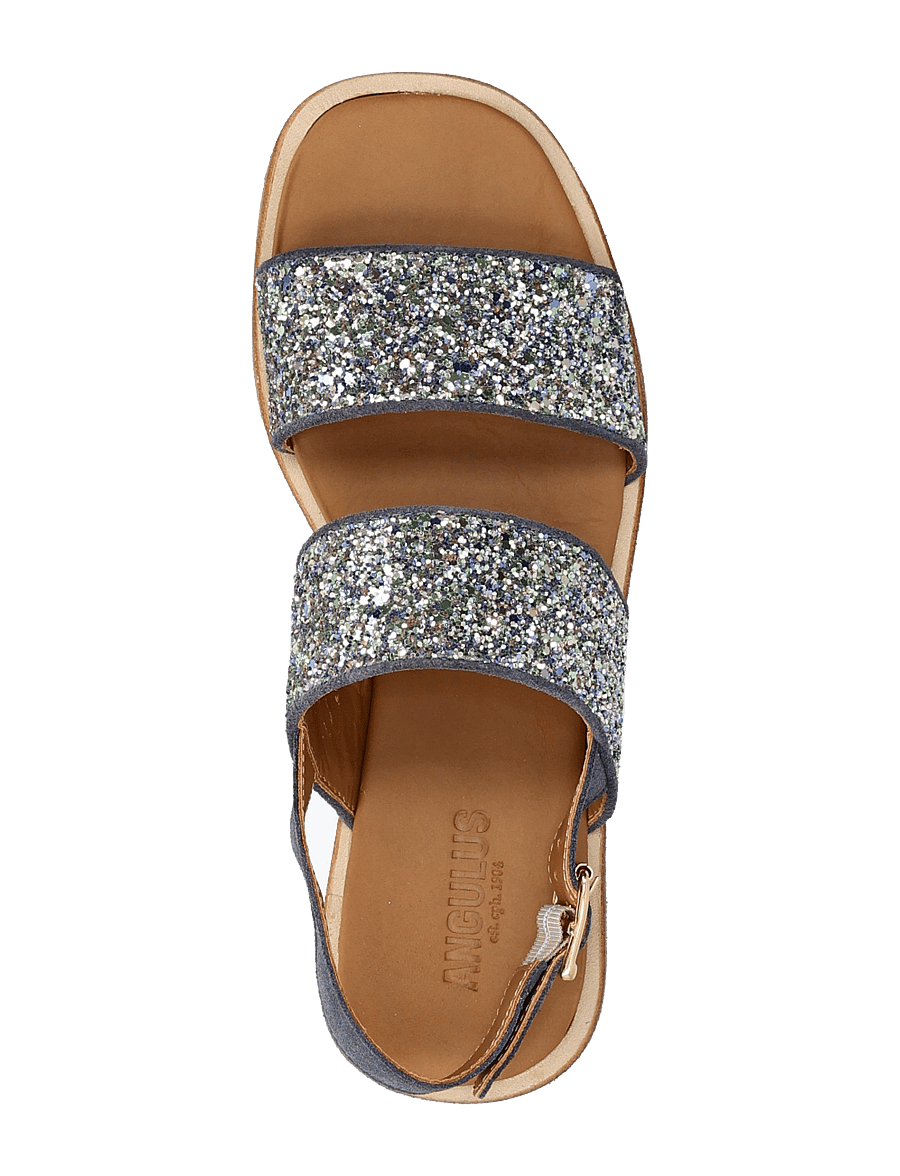 ANGULUS - Sandals - flat - flache sandalen - 3230/3619 indigo/spring multi - 3
