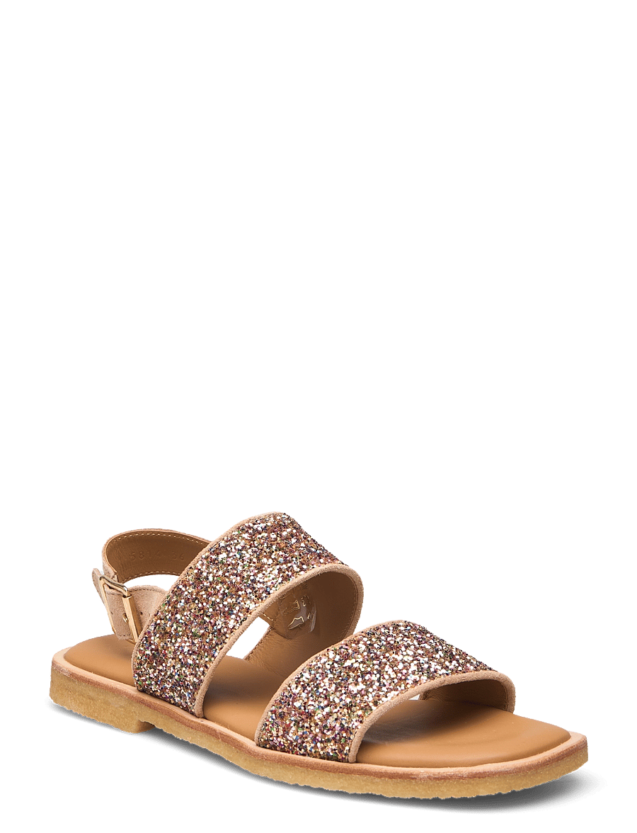 ANGULUS - Sandals - flat - flache sandalen - 1149/2488 sand/multi glitter - 0