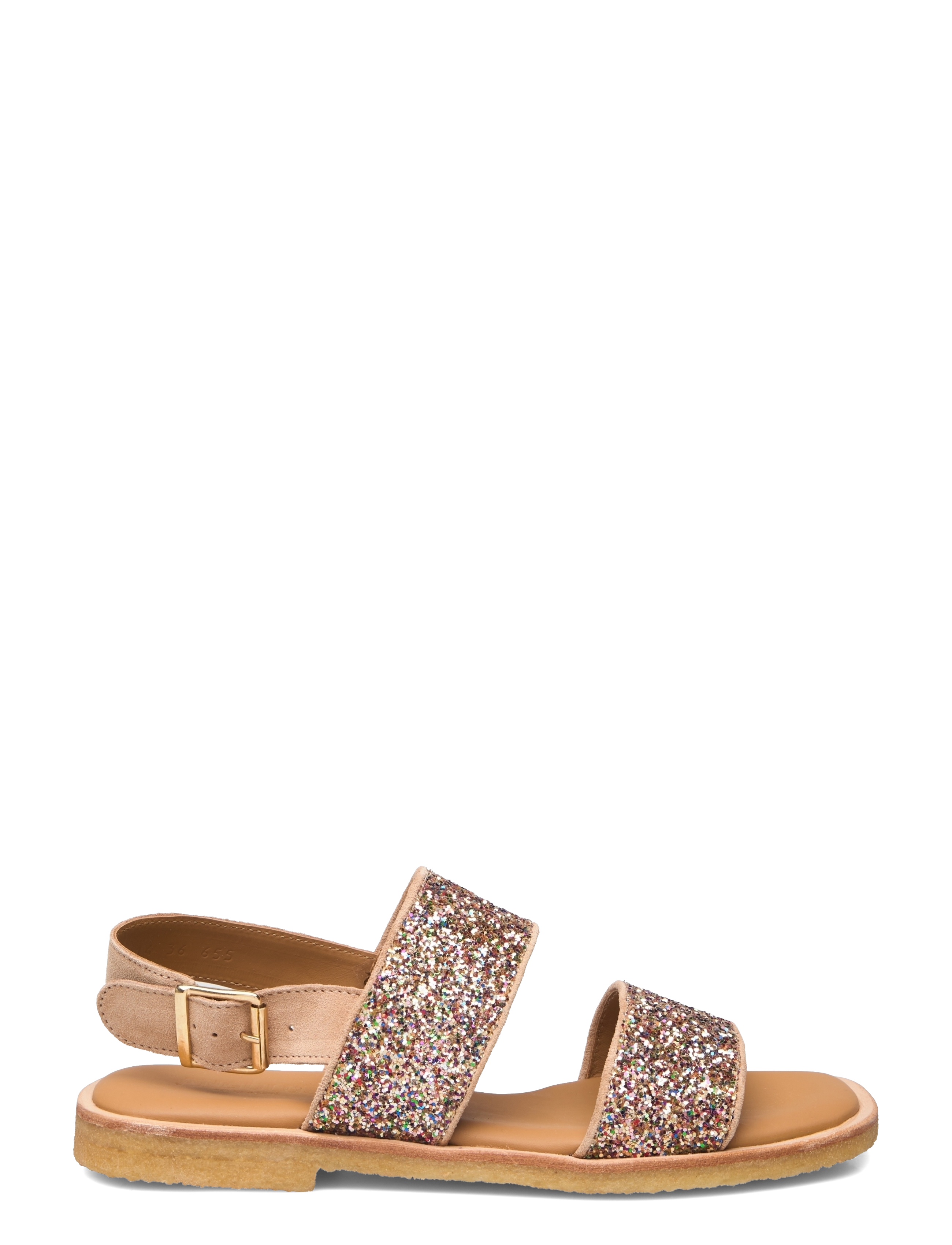 ANGULUS - Sandals - flat - sandales plates - 1149/2488 sand/multi glitter - 1
