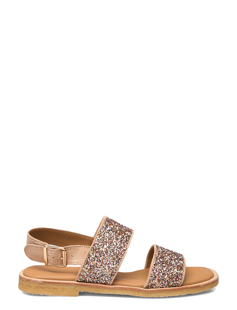 ANGULUS - Sandals - flat - flache sandalen - 1149/2488 sand/multi glitter - 1