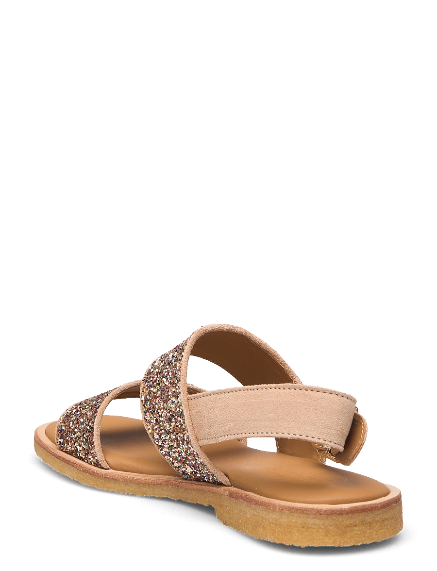 ANGULUS - Sandals - flat - flache sandalen - 1149/2488 sand/multi glitter - 2