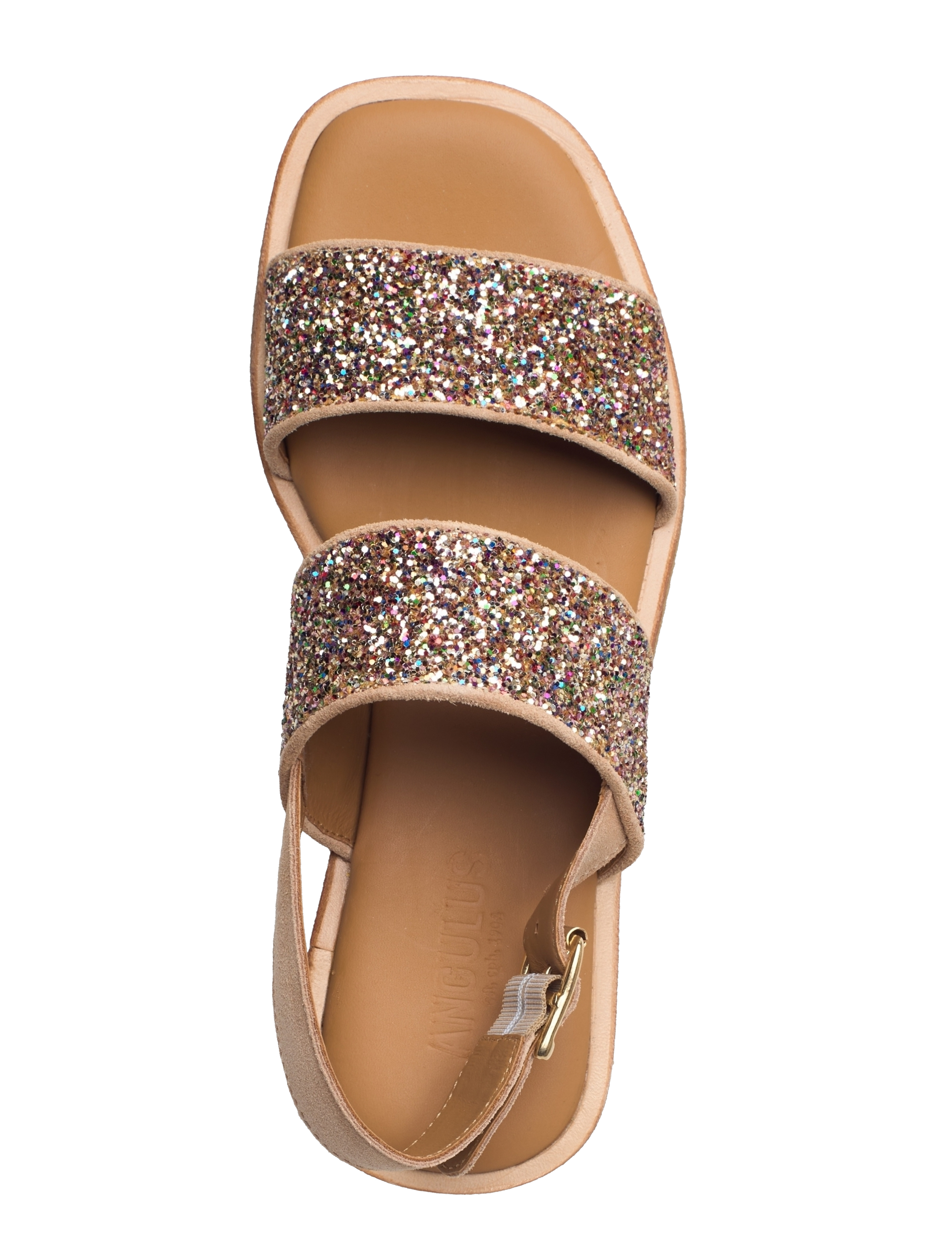 ANGULUS - Sandals - flat - sandales plates - 1149/2488 sand/multi glitter - 3